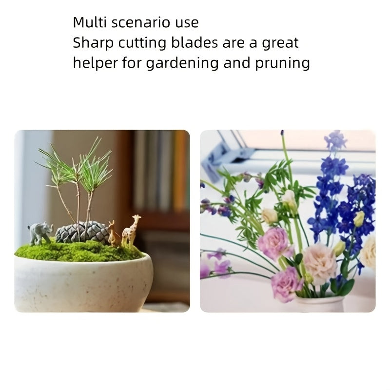 Stainless Steel Ergonomic Pruning Shears with Anti-Slip Grip for Gardening and Lawn Care