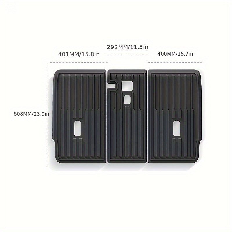 Cargo Trunk Mat Set All-Weather Waterproof TPE for Tesla Model Y 2025