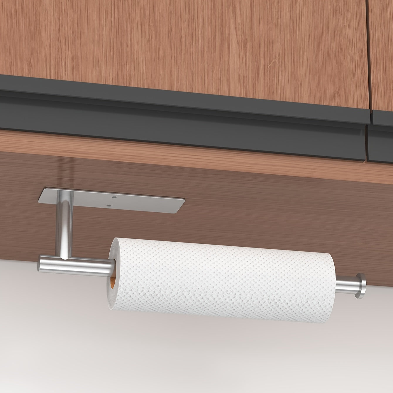 Stainless Steel Wall-Mounted Gold Kitchen Paper Holder No Punching Storage