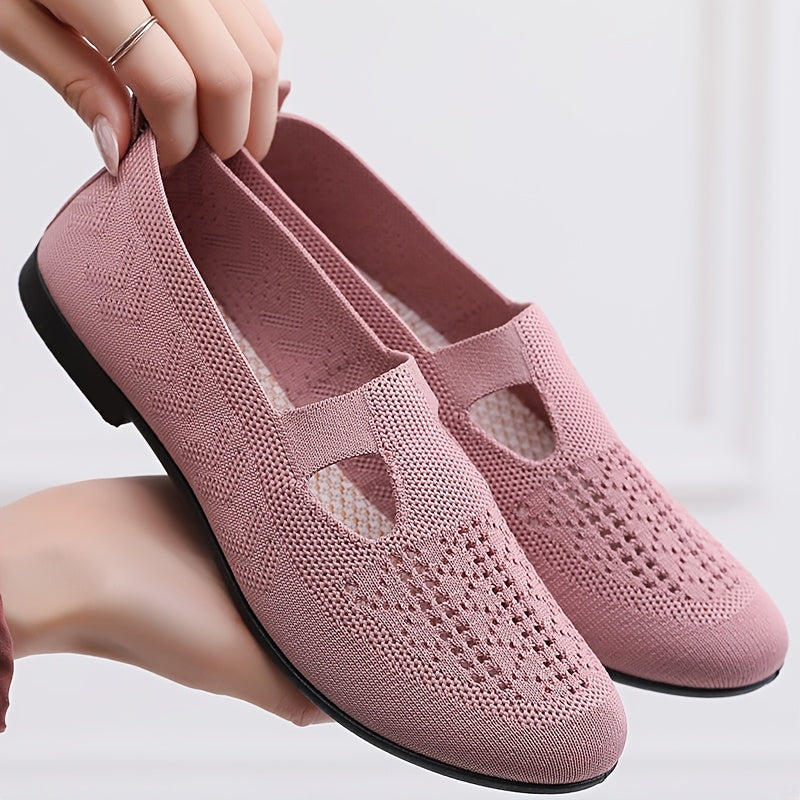 Women's Breathable Soft Sole Flat Shoes for Casual Walking and Commuting