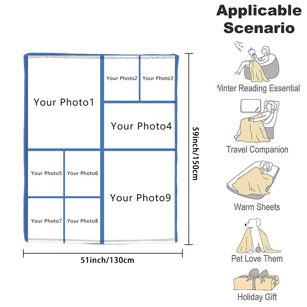 Personalized Couple Flannel Throw Blanket Soft Warm Gift for Couch Bed Camping