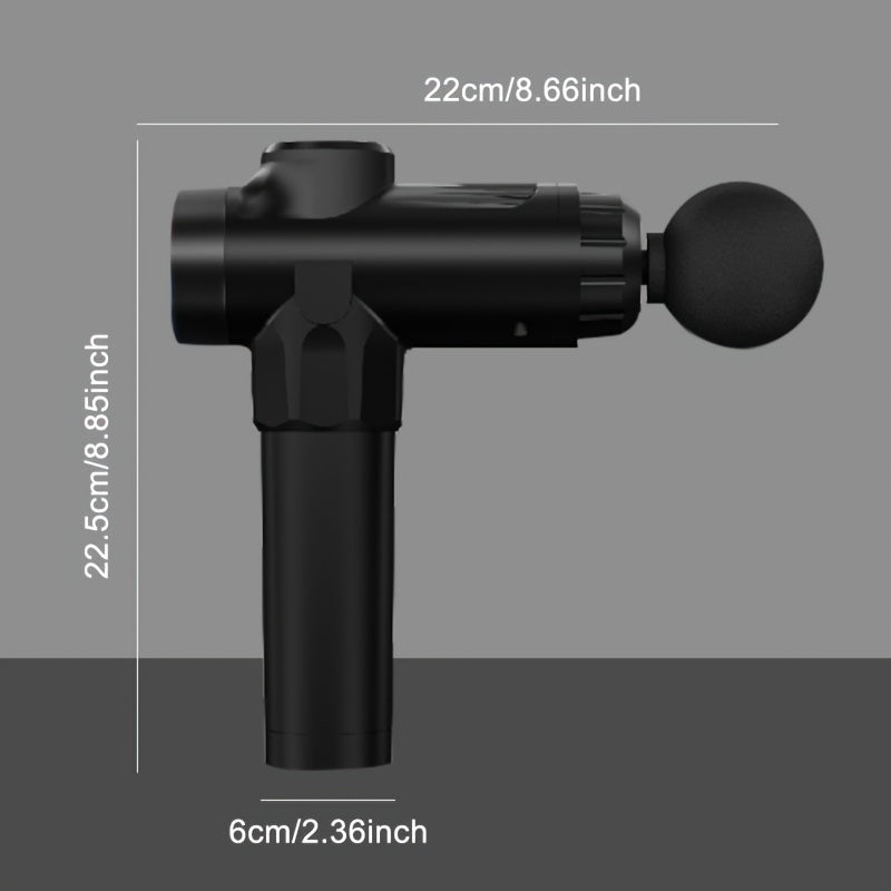 Professional USB qayta zaryadlanadigan Fascia quroli, Sensorli displey, 99 daraja intensivlik va bo'yin va orqa uchun 3 massaj boshligi - Fitness ixlosmandlari va mushak massajchilari uchun ideal.