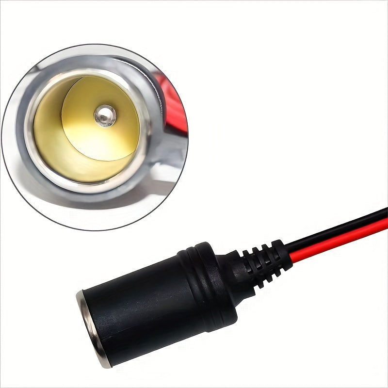 Cable de extensión para coche 3M 12V 24V Cargador de batería con luz LED y fusible