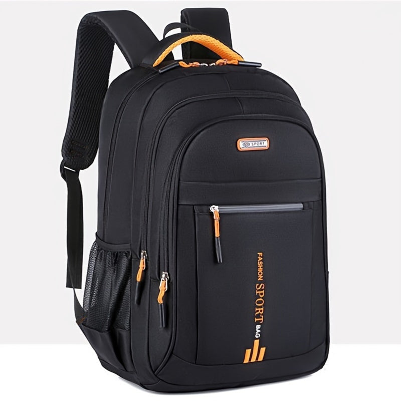 Men's High-Capacity Nylon Casual Backpack for Travel School Daily Commute