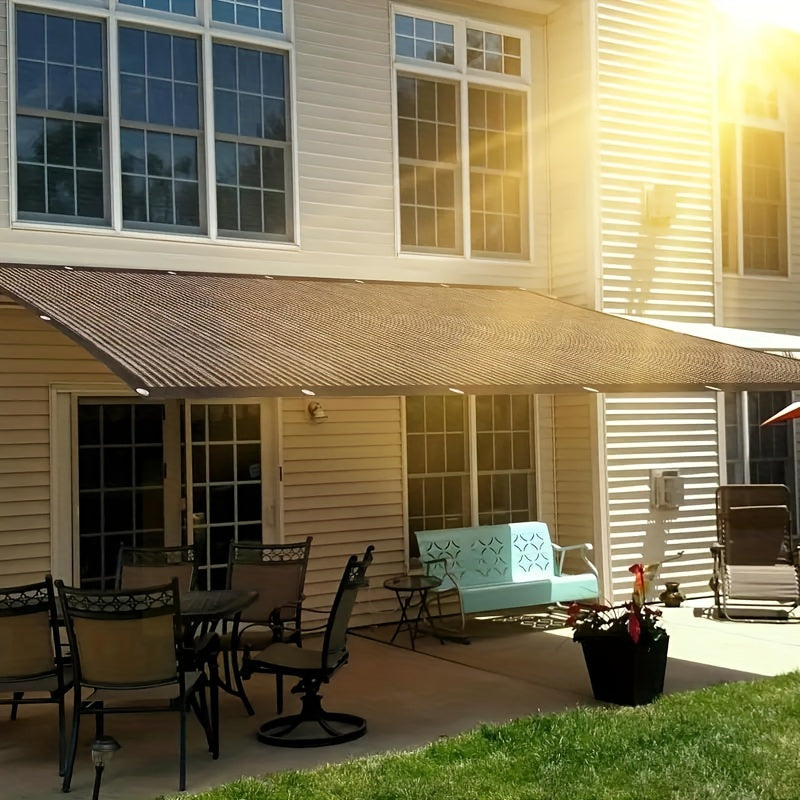 Coffee Color Outdoor Privacy Net Sunshade Garden Privacy Screen Copper Material