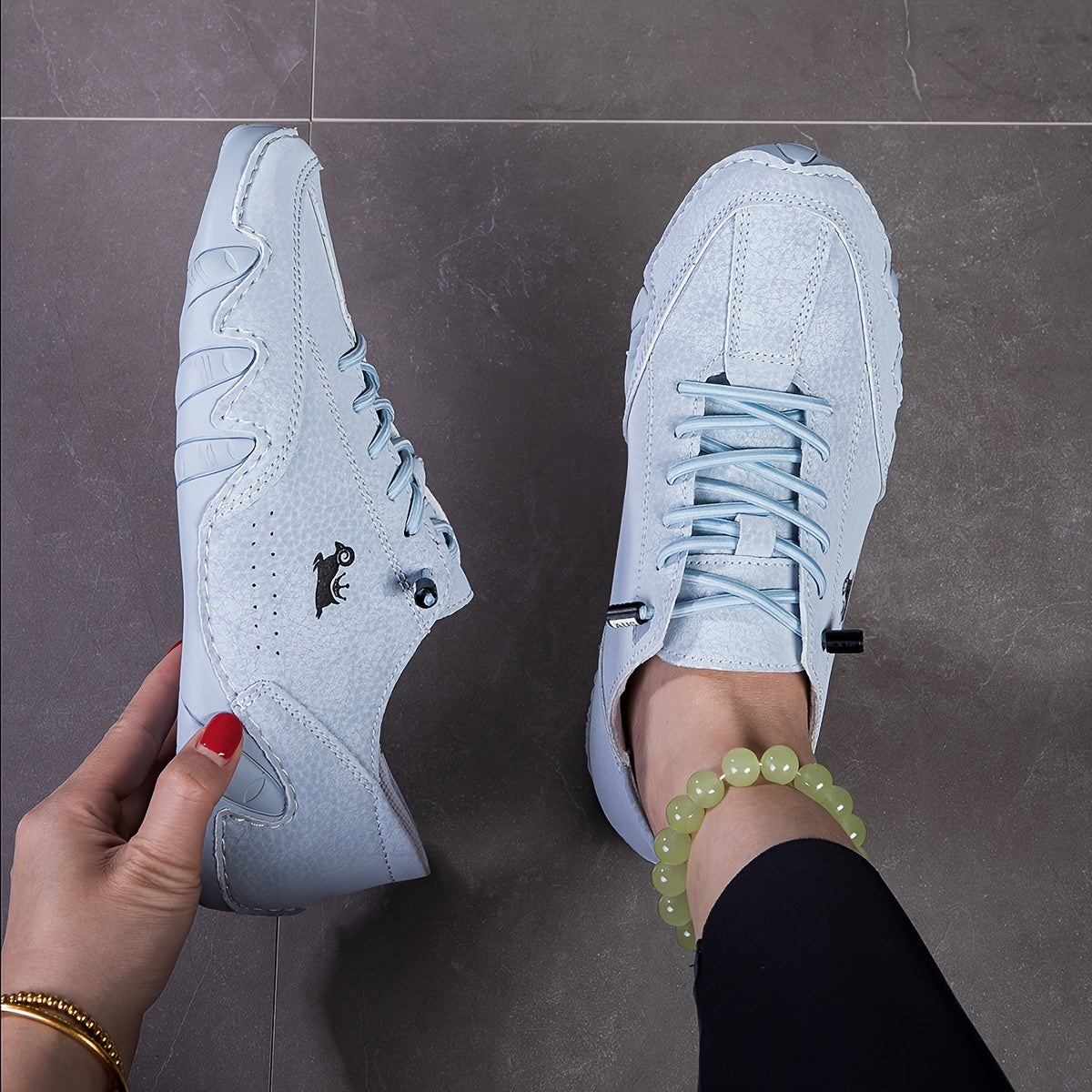 Girls Casual Sneakers Synthetic Mesh Breathable All-Season Light Blue