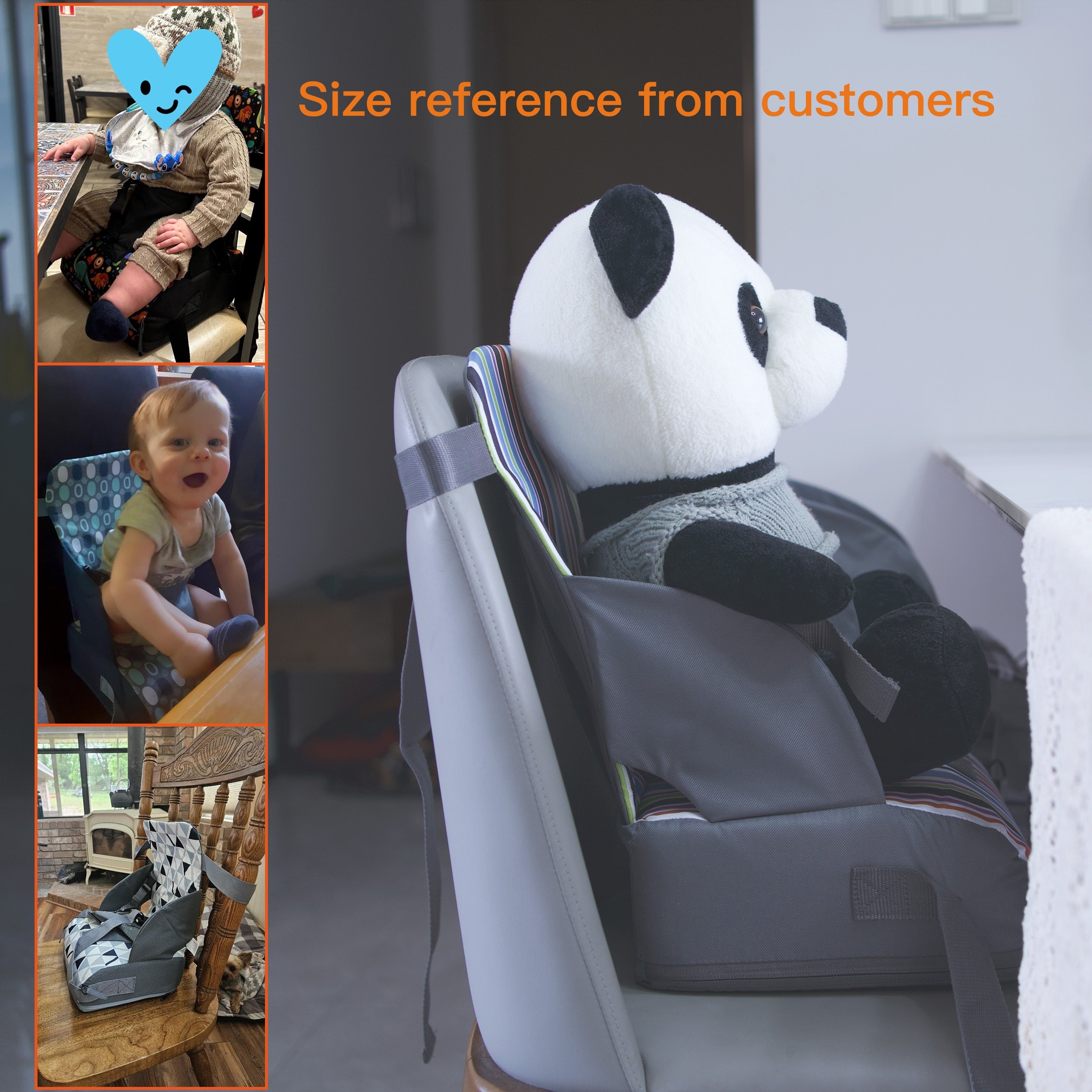 Child Booster Seat with Waterproof Cushion, Adjustable Safety Belt and Backrest