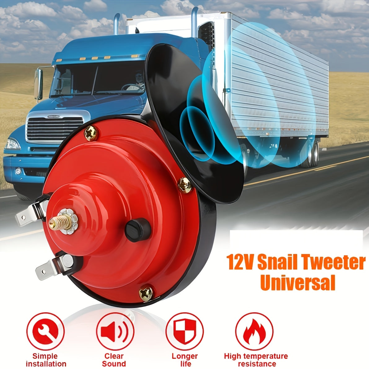 2 шт. 130 дБ Электрический воздушный гудок для автомобиля, грузовика, мотоцикла, лодки, двойной тон
