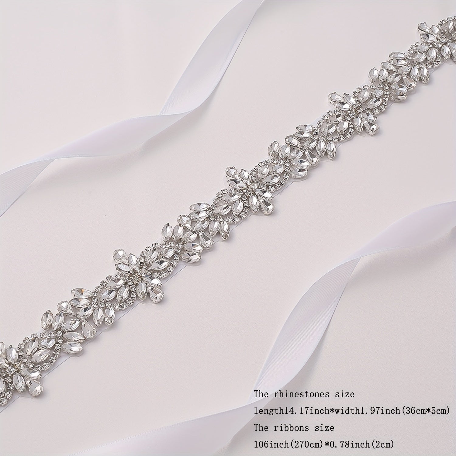 Handcrafted Rhinestone Bridal Sash Wedding Accessories Elegant Women's Fashion