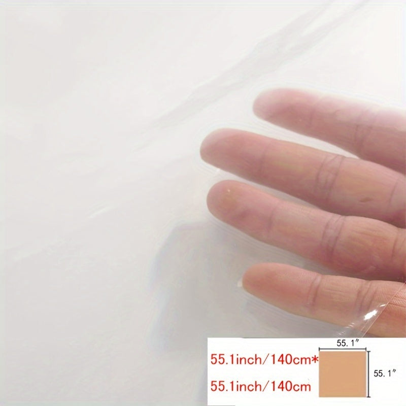 Mantel de PVC transparente a prueba de aceite para comedor y camping, cortable a medida