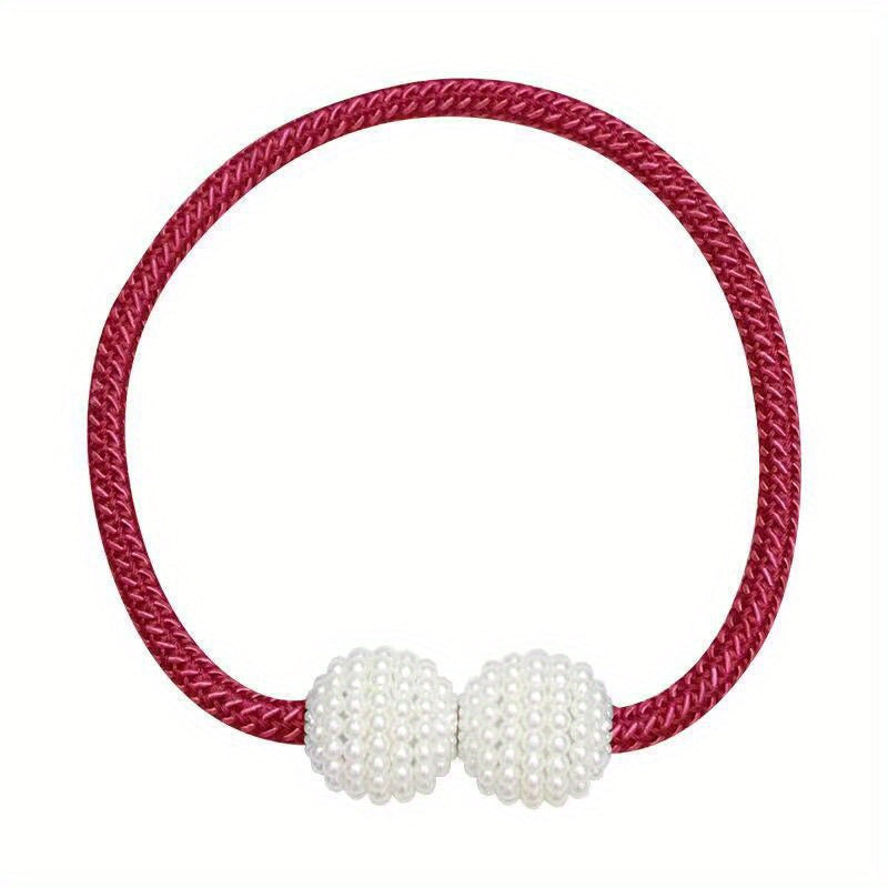 Cortinas magnéticas con perlas falsas para decorar dormitorios y salas de estar