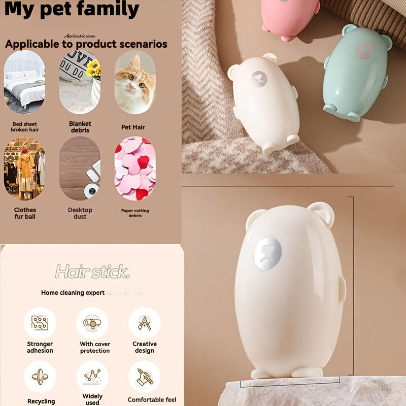 Washable Pet Hair Remover Brush for Dog and Cat Fur on Clothes and Car Seats