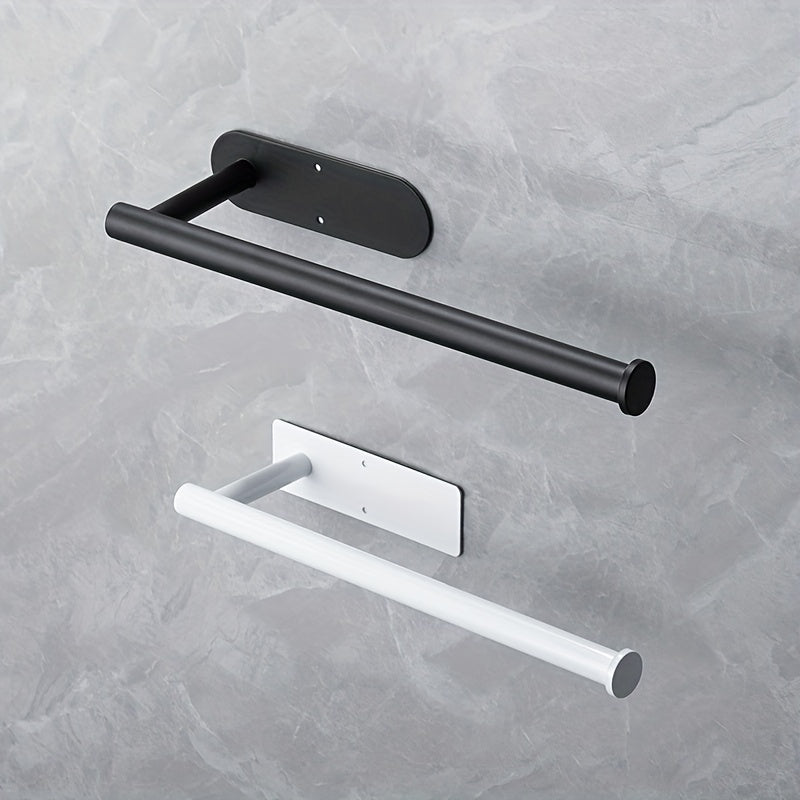 Stainless Steel Kitchen and Bathroom Paper Towel Holder Non-Perforated Shelf