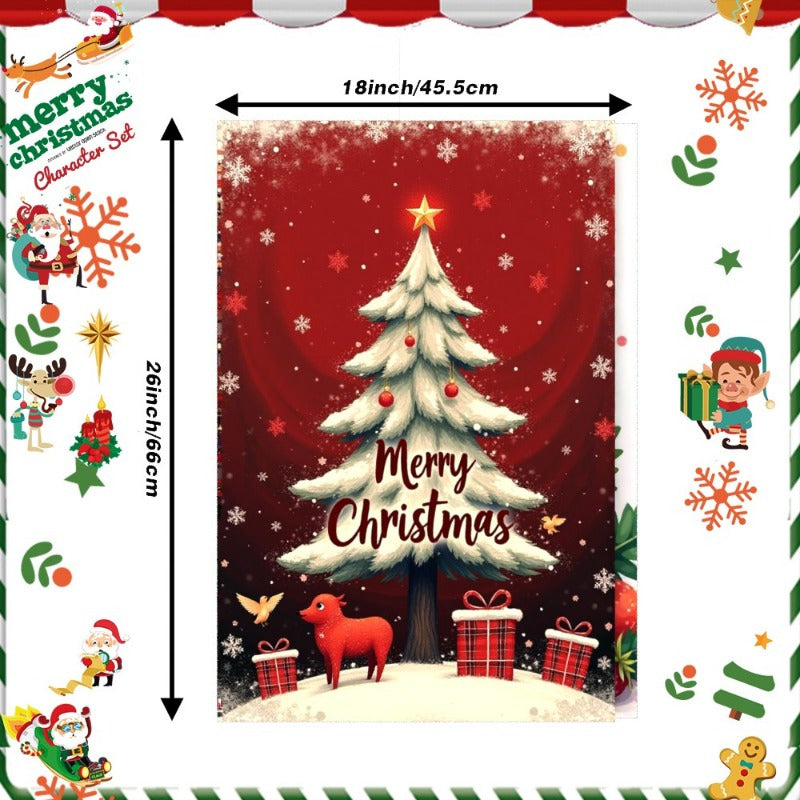 Set of 2 Christmas Kitchen Towels 18x66 cm Soft Festive Decor Gift