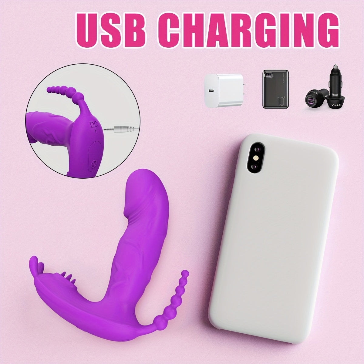 Ayollar uchun kiyiladigan vibratsiya qurilmasi, G-spot stimulyatori va ilova boshqaruvi bilan