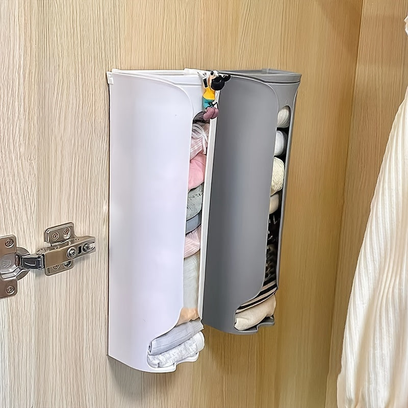 Oshxona axlat qutilari uchun devorga o'rnatiladigan plastik sumka tutqich tashkilotchisi