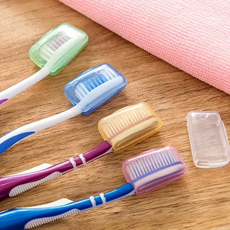 Multi-Color Travel Toothbrush Head Covers 5-Pack Portable Durable Protector Cases