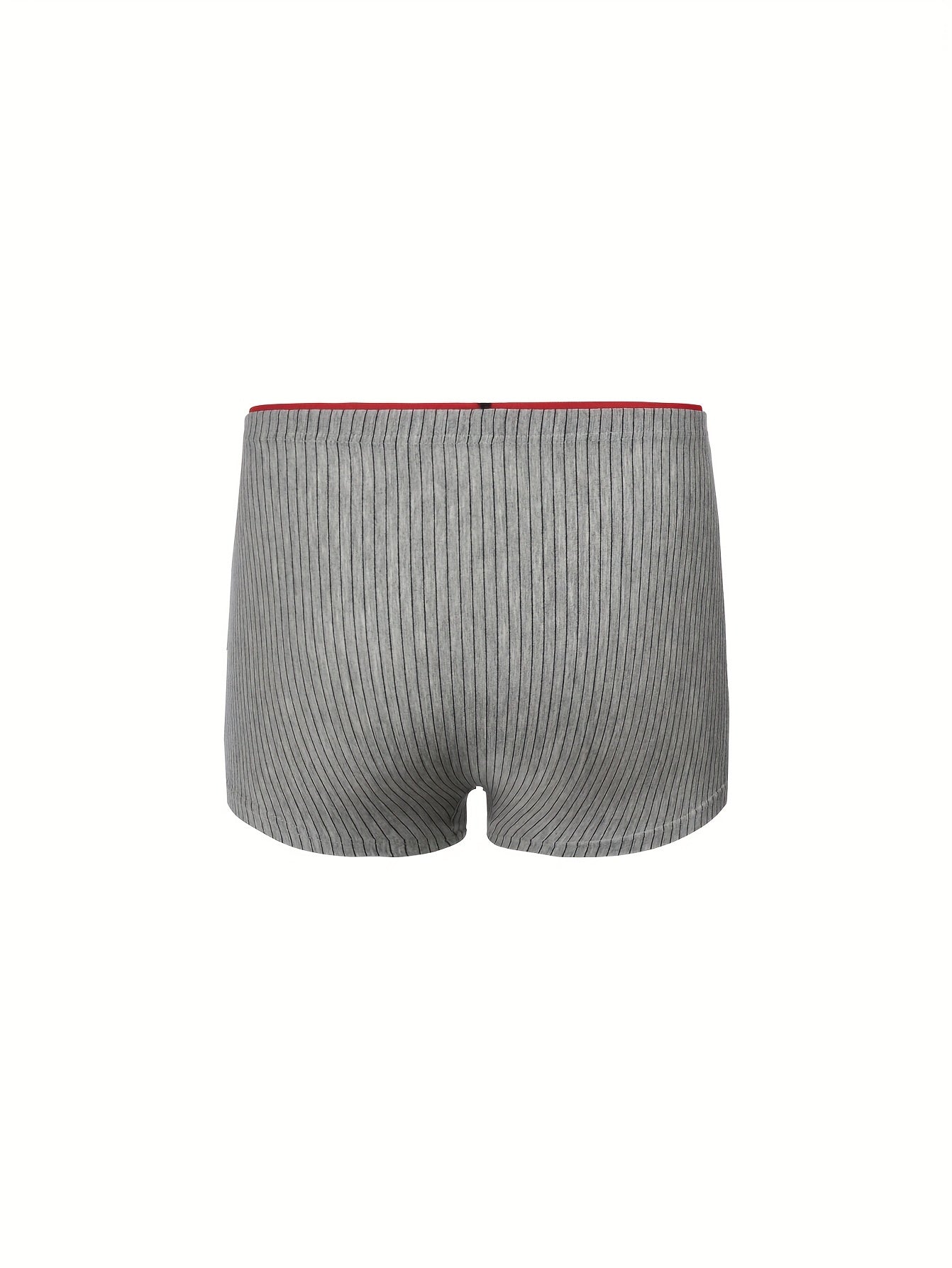 Men's Striped Boxer Briefs Breathable Comfortable Fit Elastic Waistband Pack of 8