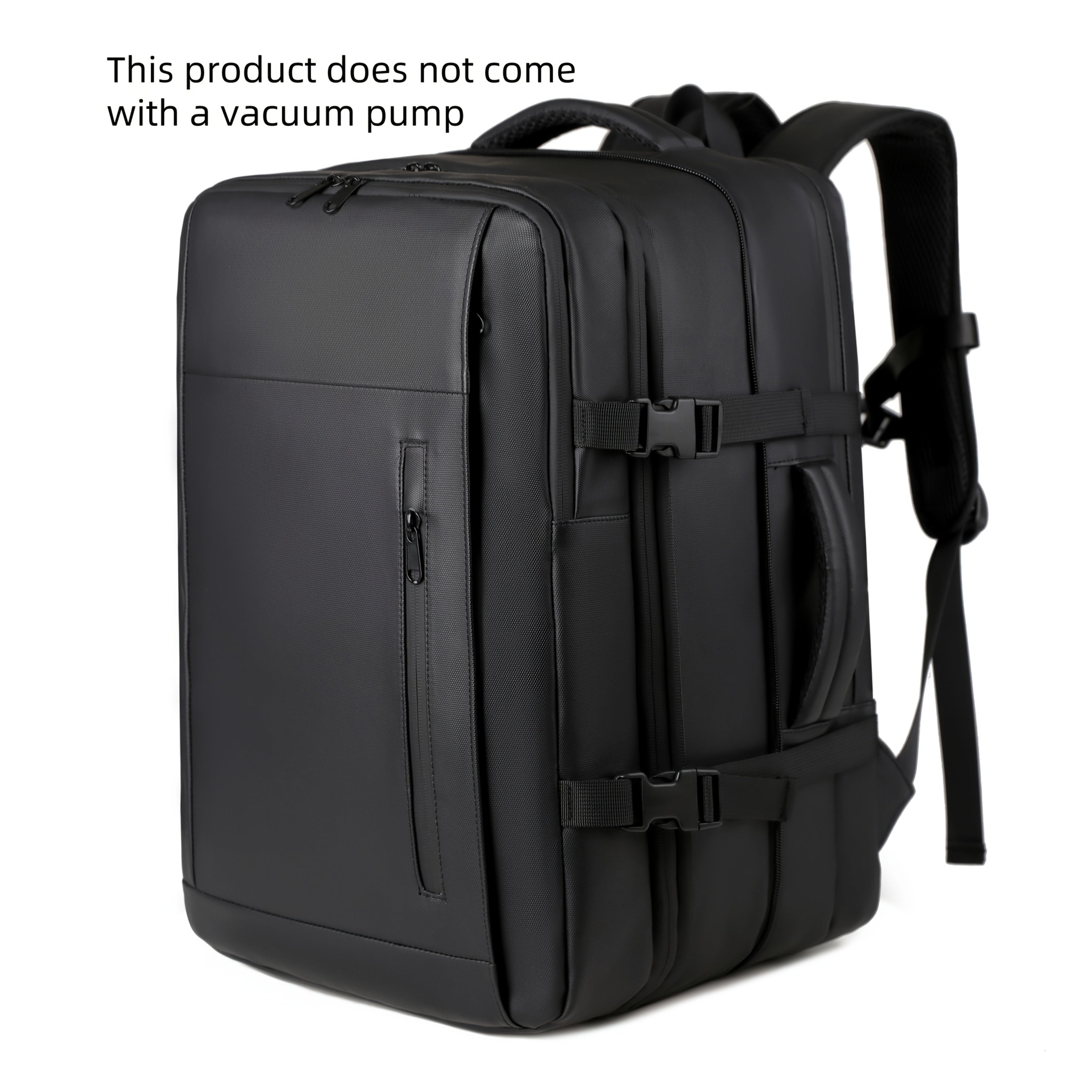 Expandable Vacuum Compression Travel Bag Large Capacity Backpack Laptop Bag Black