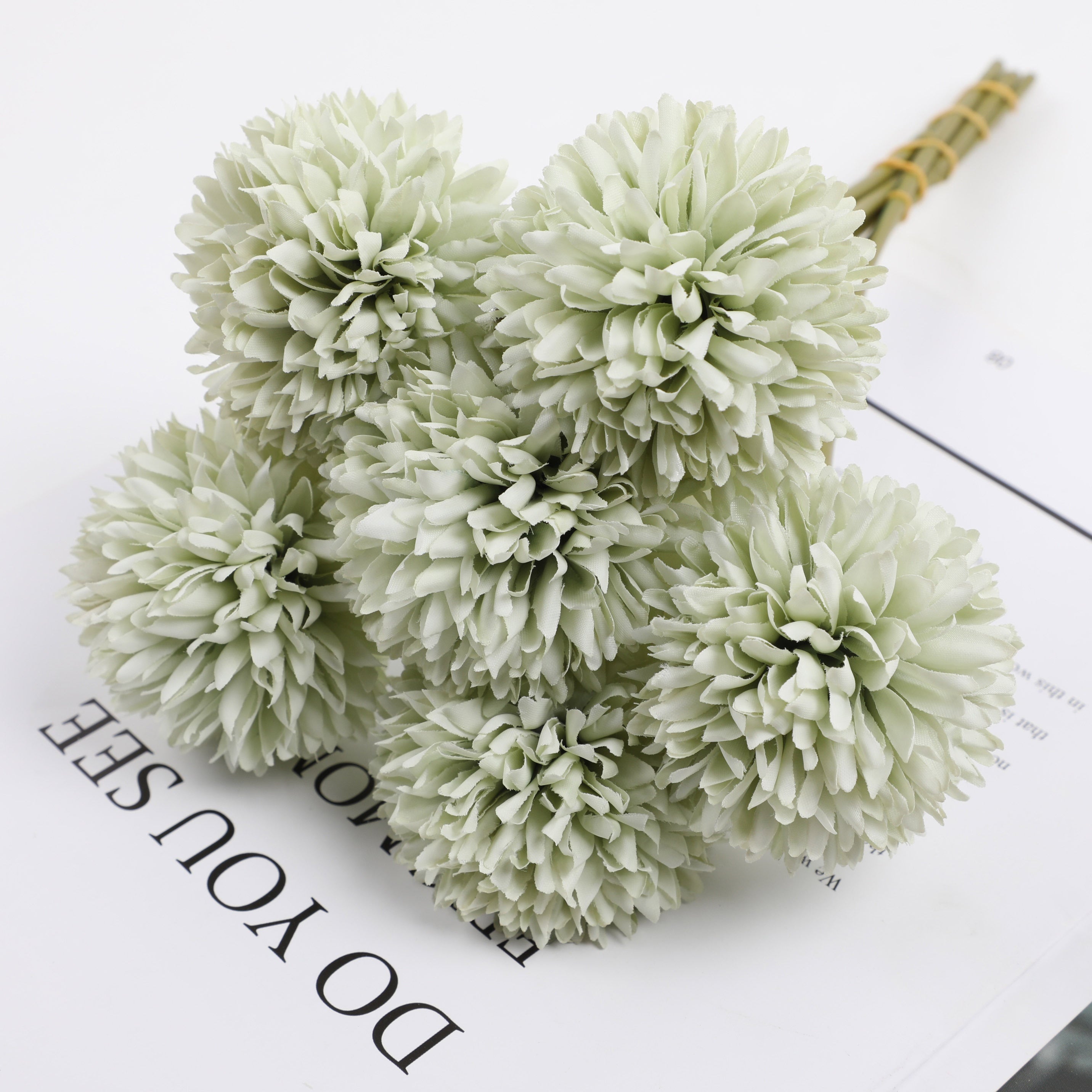 5pcs Artificial Dandelion Flower Bouquets for Wedding Party Home Decor