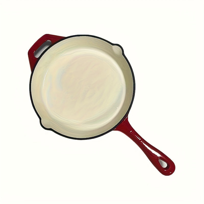 Cast Iron Skillet with Enamel Non-Stick Coating Oven Safe Induction Compatible 10 Inch