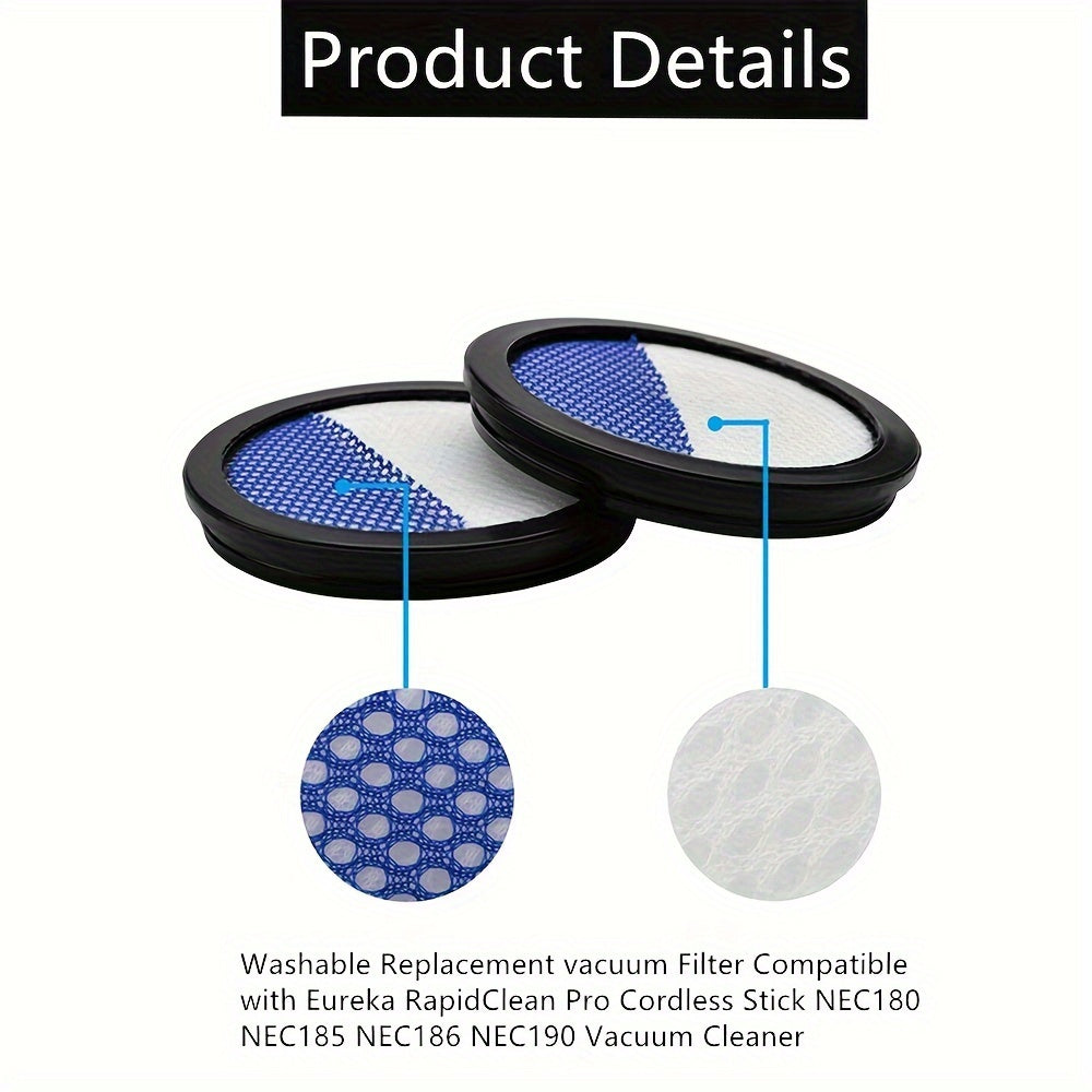 Set of 4 Washable Vacuum Filters for Cordless Stick Vacuum Cleaner