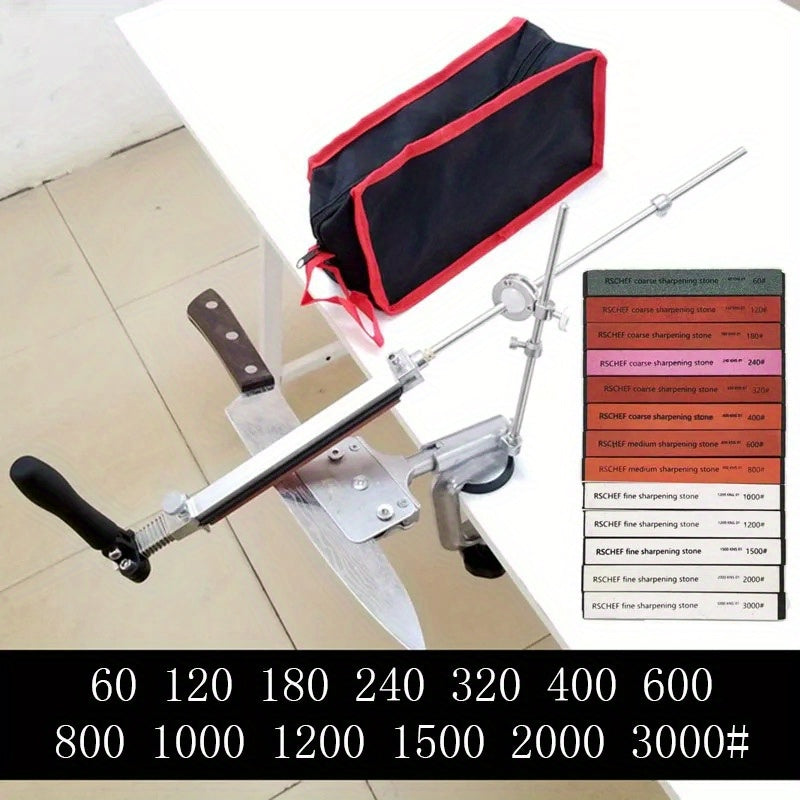 Yangi professional Ruixin pro 4 rx 008 Alüminiy alloy pichoq silliqlash tizimi, olmosli silliqlash toshi bilan.