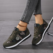 Women's Plus Size Casual Breathable Lace-Up Sneakers for Running and Walking