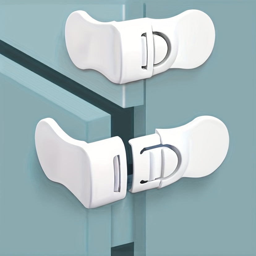 Juego de 6 cerraduras de seguridad para niños para armarios, cajones y nevera, ABS no tóxico