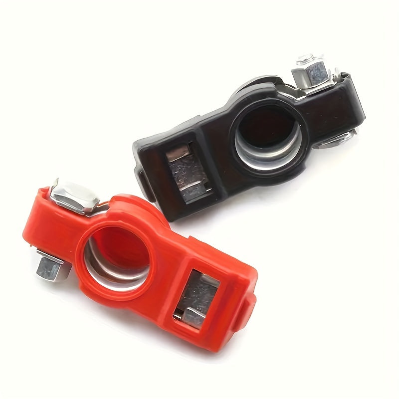 2pcs Universal Car Battery Terminal Clamps Red Black Large Battery Connectors