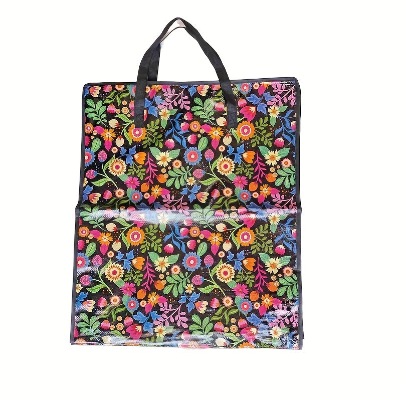 Яркий и прочный, этот сверхбольшой переносной мешок идеально подходит для хранения и транспортировки ваших вещей. С цветочным узором, этот прочный тканевый сумка имеет объем 94,64 л и надежную молнию для дополнительной безопасности. Водостойкий и