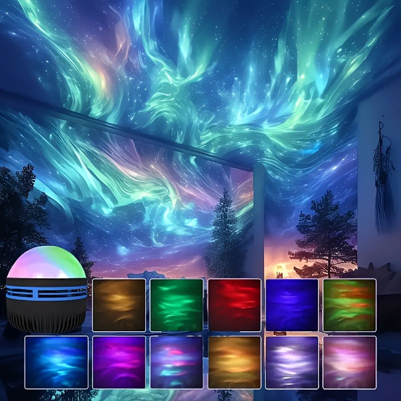 LED Star Aurora Night Light Projector for Bedroom Dimmable Color Changing USB Powered