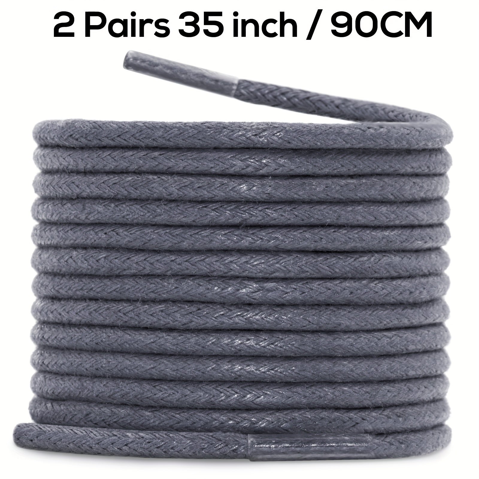 Unisex Waxed Shoelaces 0.25cm Thick Round Replacement Multi-Coloured 4 Pairs
