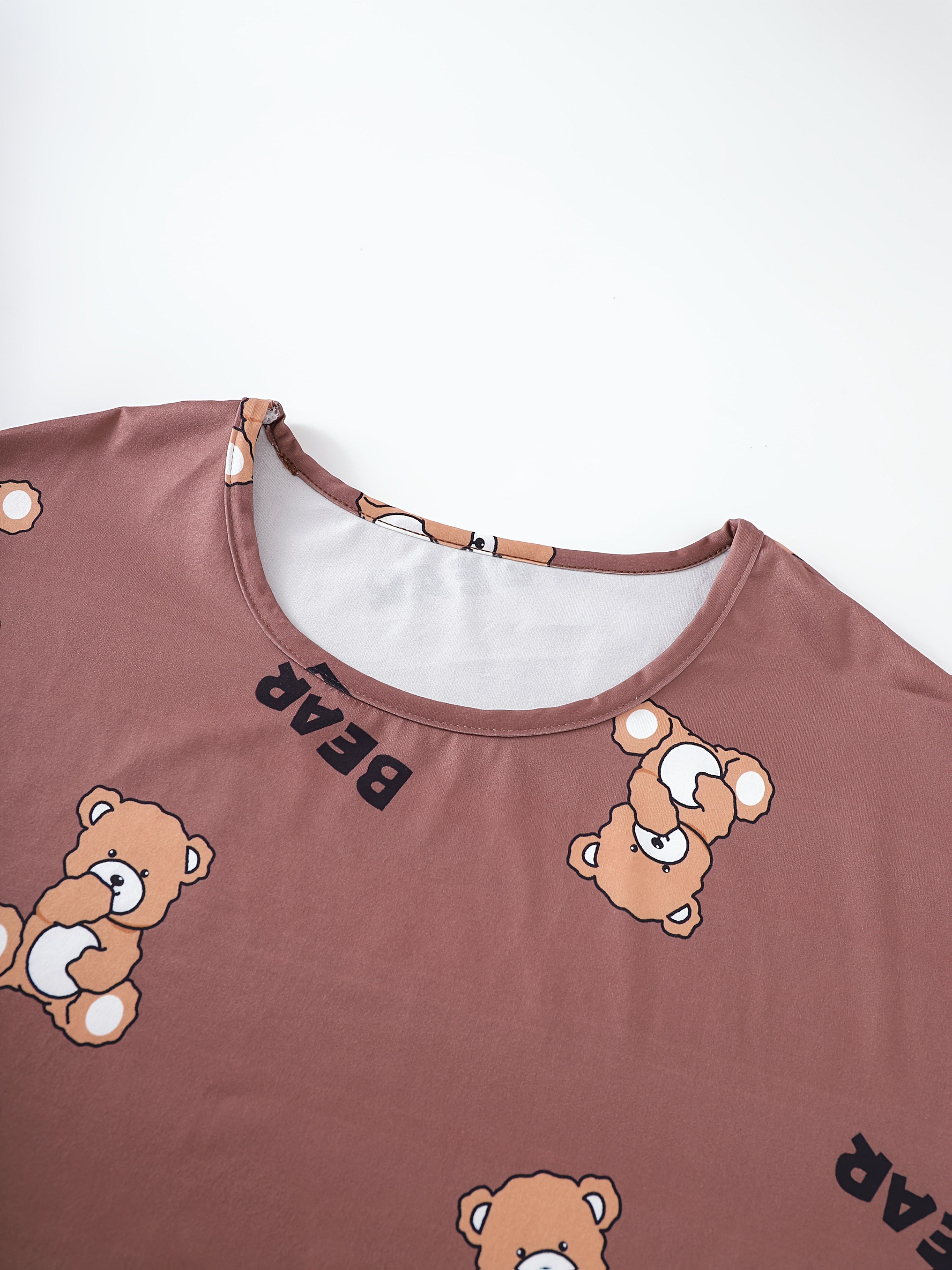 Women's Summer Nightgowns Set of 3 Cotton Short-Sleeve Sleep Dresses