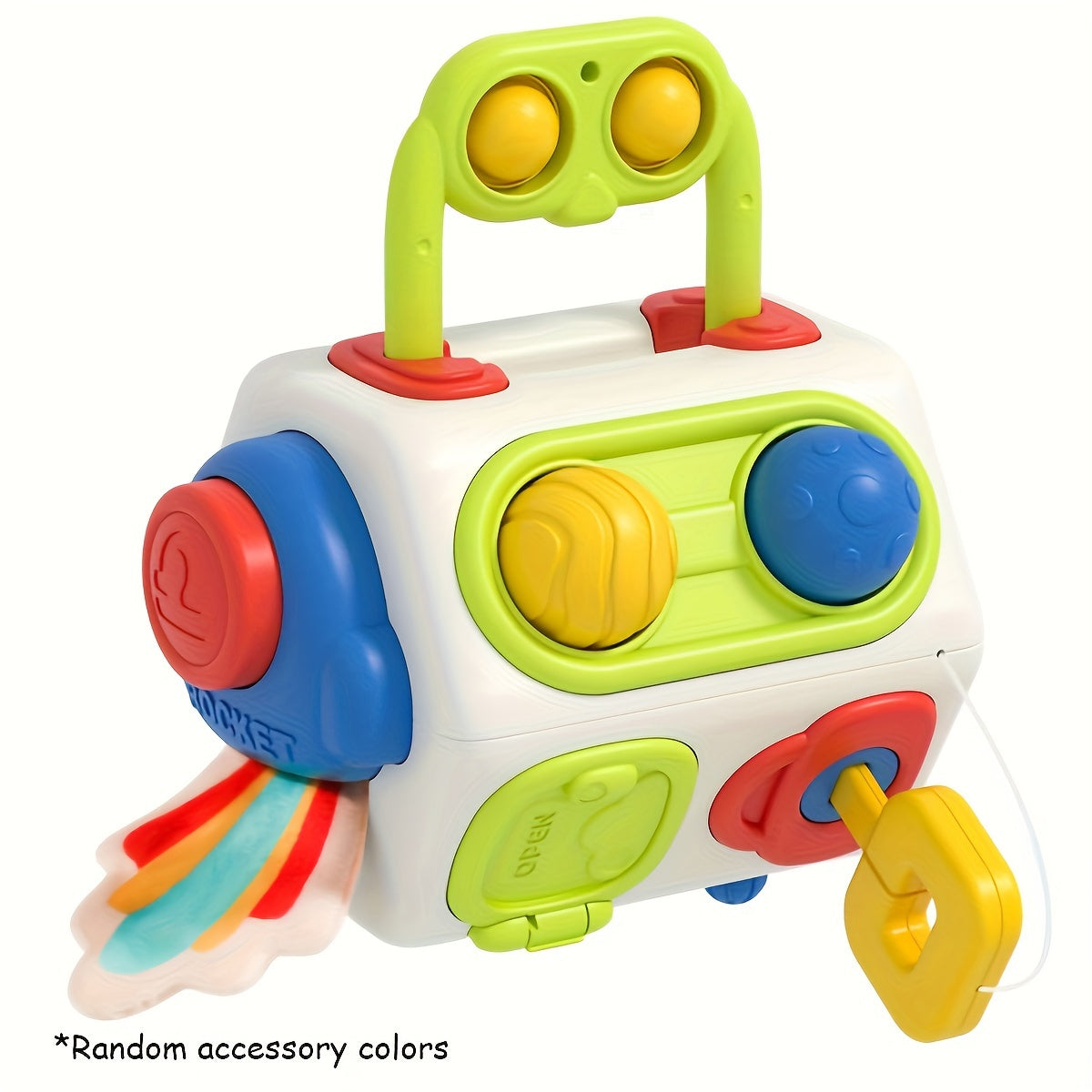 Band to'p kubi sezgi o'yinchoq - Yosh bolalar va kichik bolalar uchun ajoyib, erta o'rganishni va kognitiv rivojlanishni rag'batlantiradi, Halloween, Rojdestvo va maxsus tadbirlar uchun ideal sovg'a, Switch Box va Cube Puzzle bilan mos keladi.