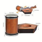 Handcrafted Wooden Knife Sharpener with Five Angled Sides No Power Needed