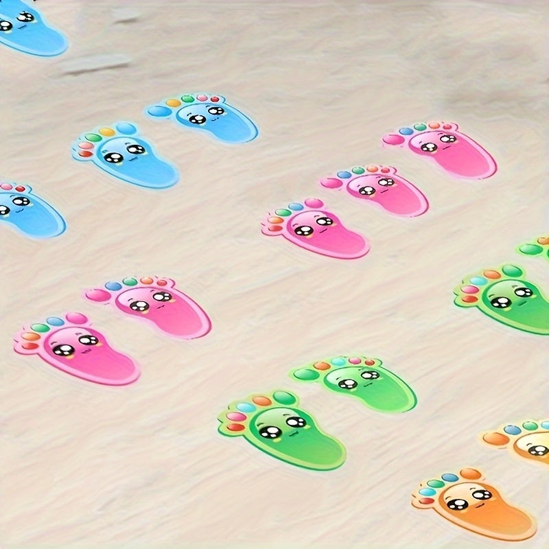 30-Pack Footprint-Shaped Floor Stickers Indoor Directional Guidance for Events