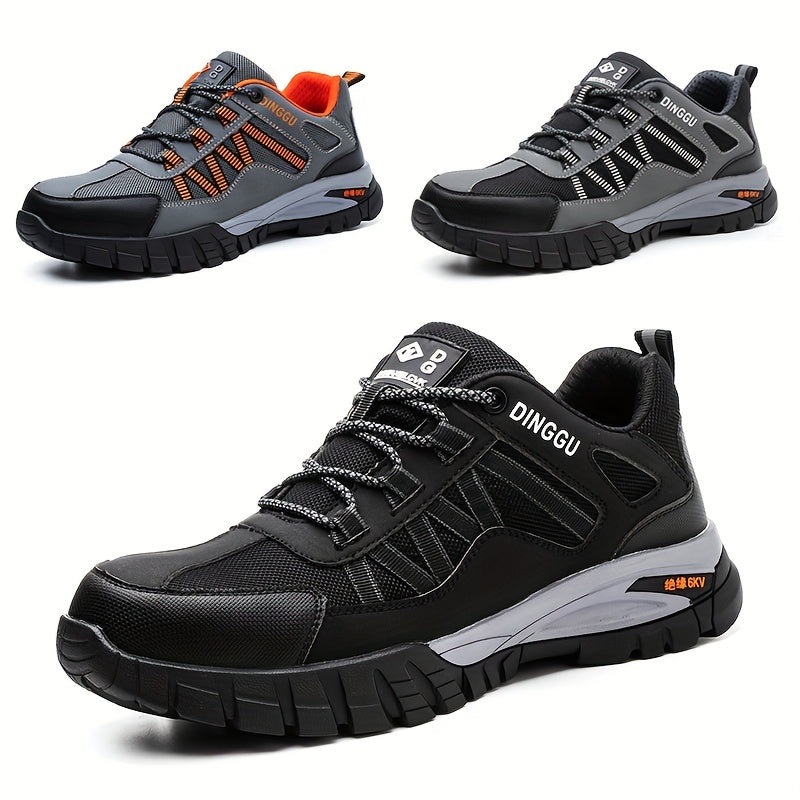 Men's Steel Toe Work Shoes Puncture-Resistant Non-Slip Shock Absorbing