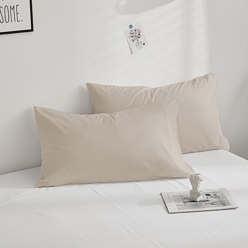 Two High-Quality Envelope Pillowcases Soft Breathable Polyester Woven Protectors