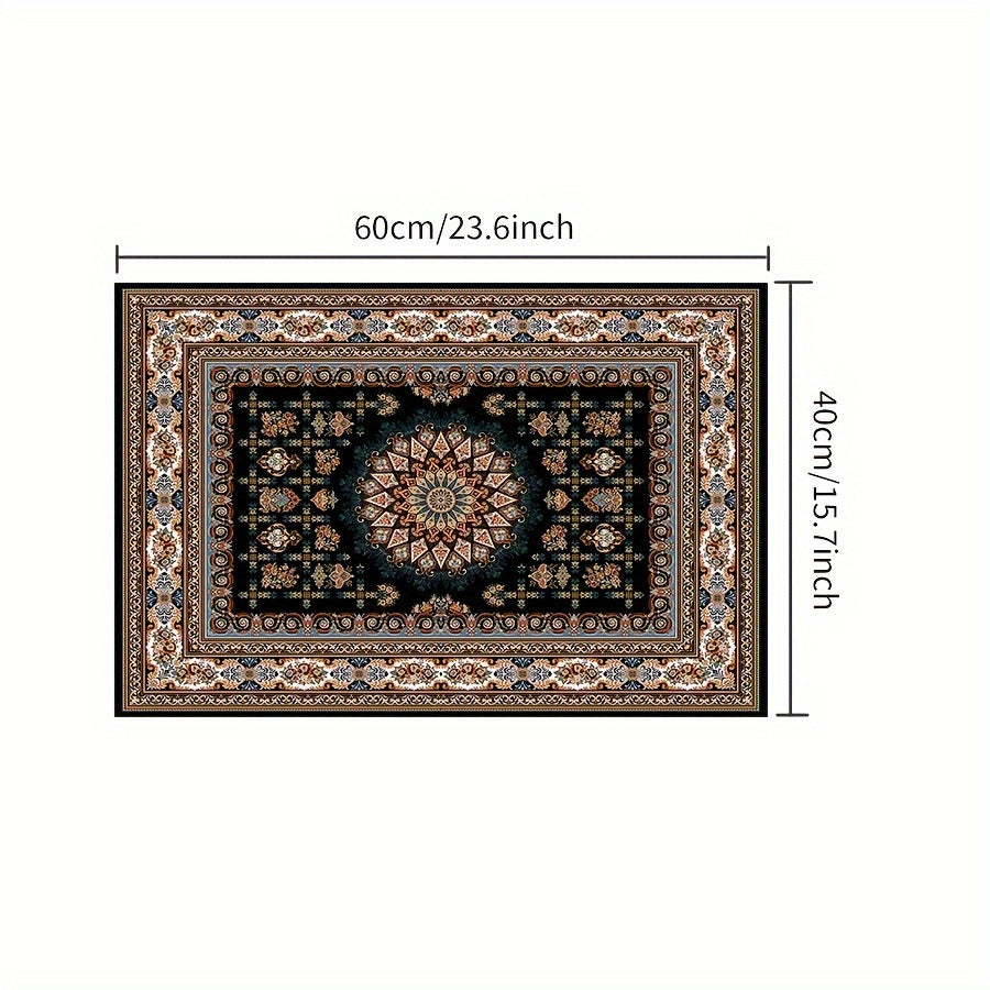 Retro Persian Pattern Crystal Velvet Cushion Cover 40x60cm and 50x80cm for Home Hotel
