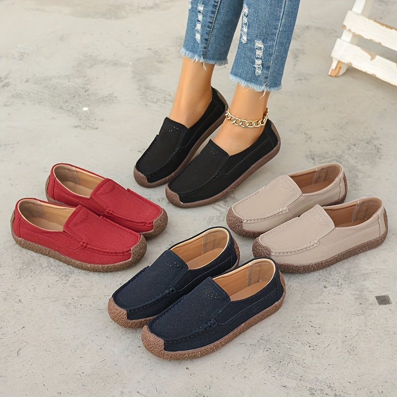Women's Lightweight Slip-On Flats with Soft Sole for All Seasons