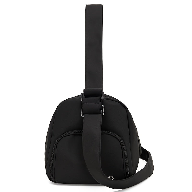 Unisex Nylon Gym Bag with Wet Dry Separation Trolley Sleeve Hand Washable Red Black Beige Green Purple