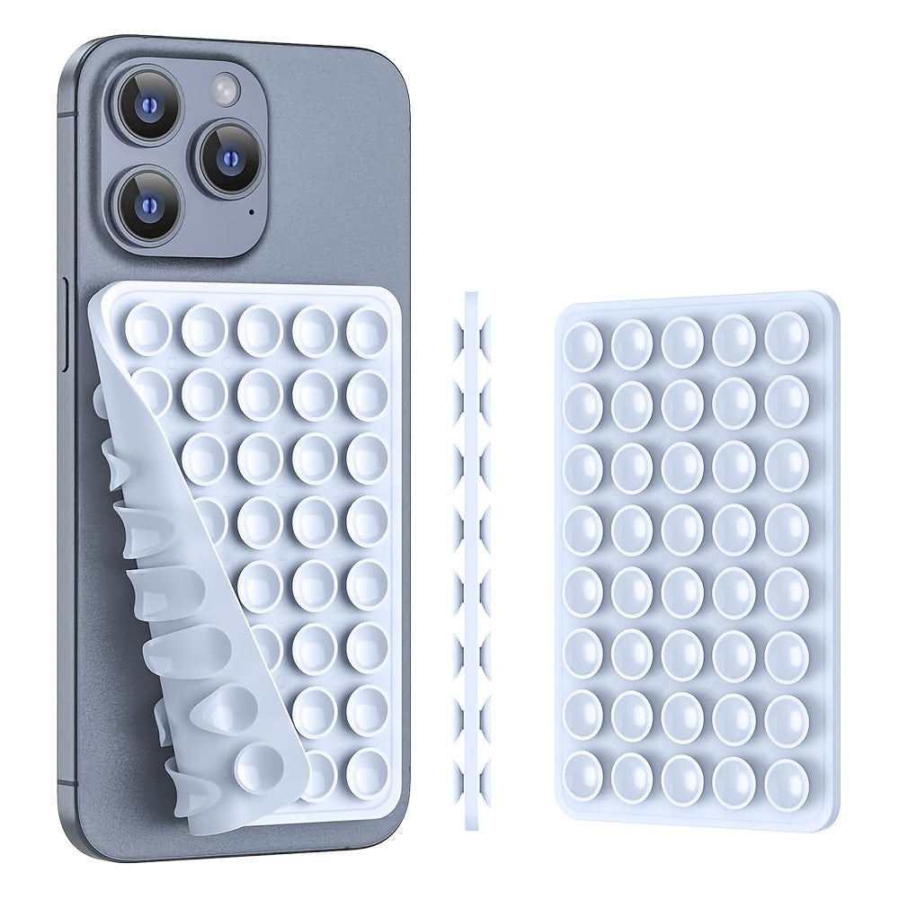 Double-Sided Silicone Suction Cup Phone Holder for iPhone Android Adjustable Angle Compact Design