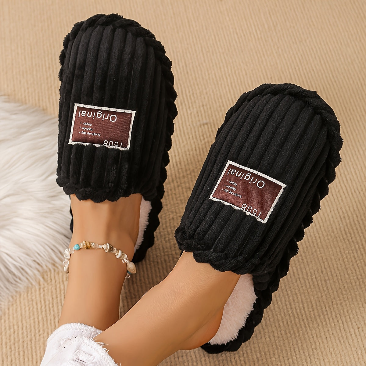 Unisex Non-Slip Indoor Slippers for Men and Women Autumn Winter Comfort