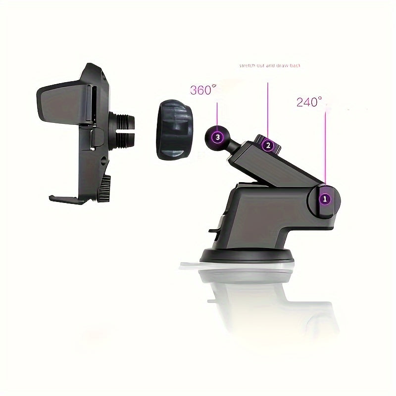 Car Phone Holder Mount for Dashboard Universal Cellphone Stand Black