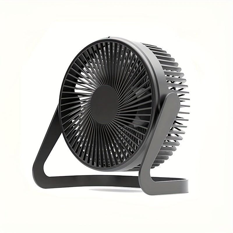 Портативный USB настольный вентилятор с регулируемой скоростью темно-синего цвета идеально подходит для использования в офисе, общежитии или дома. Предлагает несколько вариантов питания и может быть размещен гибко.