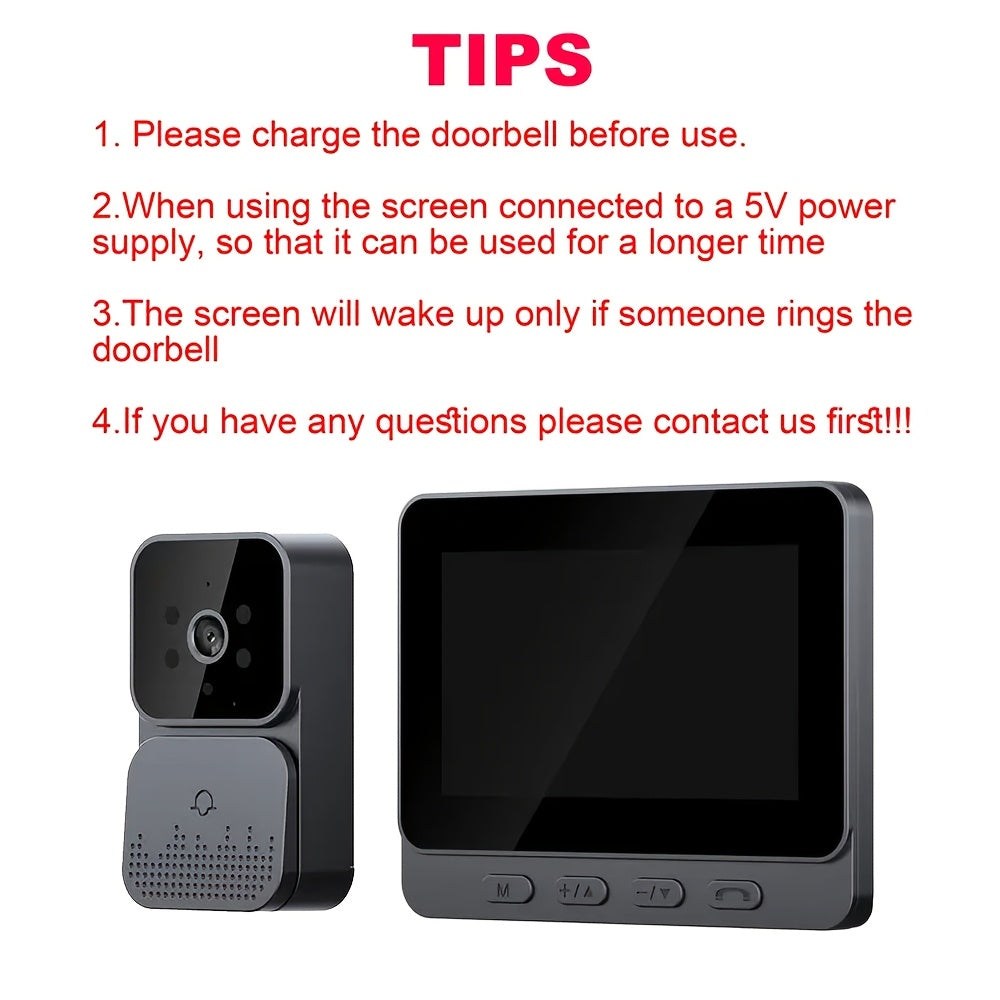 10.92cm Wireless Indoor Security Camera with Night Vision and Two-Way Audio