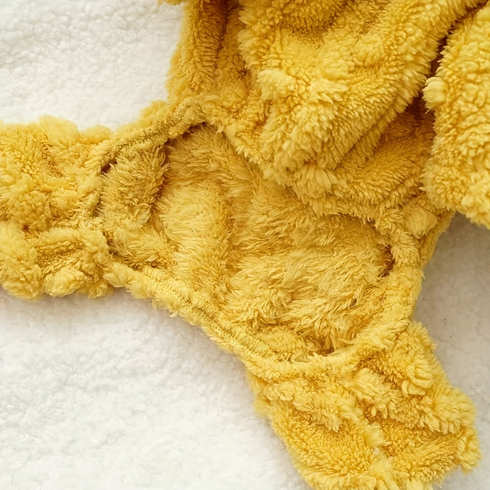 Костюм для собак из трикотажа на все сезоны для маленьких и средних питомцев, тёплый плюшевый полиэстер, пуловер