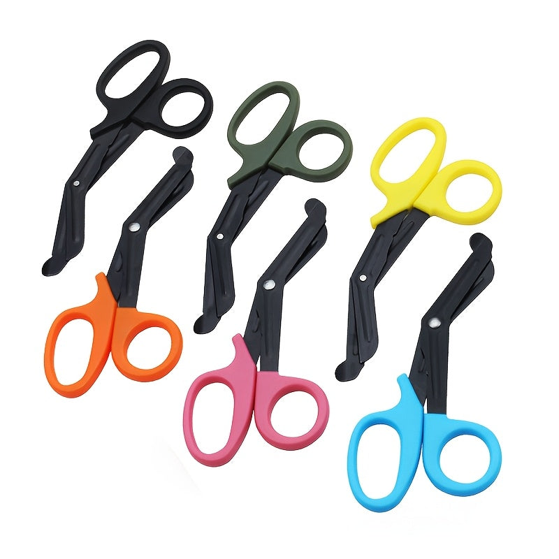 Stainless Steel Safety Scissors Black Coated Sharp Outdoor Use Hand-Friendly
