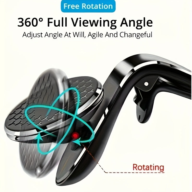 Adjustable 360° Rotatable L-Shaped Magnetic Car Phone Holder for Ventilation